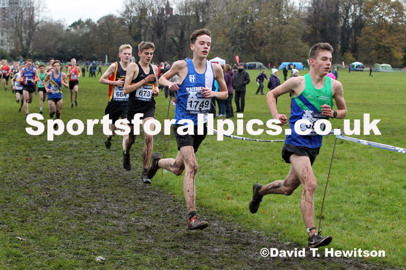 Mens under-17s, 2019 European Cross Country Trials and British Cross Challenge, Sefton Park, Liverpool.  Photo: David T. Hewitson/Sports for All Pics